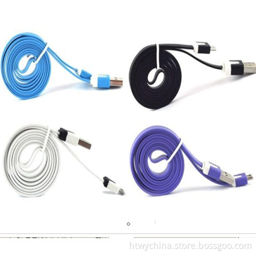 3m Noodle Style Micro USB Data Sync Charger Cable for Samsung / HTC / LG / Sony / Nokia USB Cable
